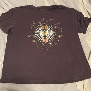Grey butterfly shirt
